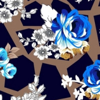 Полотно трикотажное Кулирка 30/1 набивная в рулоне  в Белгороде